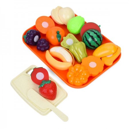 Игровой набор овощей и фруктов на липучке BabyToys W8013