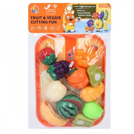 Игровой набор овощей и фруктов на липучке BabyToys W8013