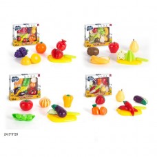 Игрушечная нарезка овощей и фруктов BabyToys BC8024 для девочек Игрушечная нарезка овощей и фруктов BabyToys BC8024 для девочек