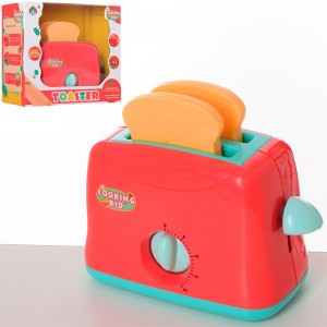 Дитячий іграшковий тостер 6206 18 см, таймер-трещотка, механический