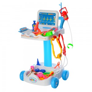 Дитячий ігровий набір лікаря 606-1-5 візок, інструменти, мікроскоп, окуляри