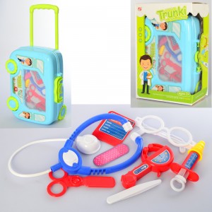 Детский игровой набор доктора 8414D-2 инструменты, очки, чемодан