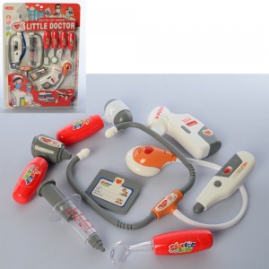 Детский игровой набор доктора 998-9-10 стетоскоп-пищалка, мед.инструменты, 2вида 1вид-стоматолог