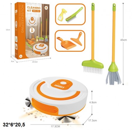 Игрушечный набор для уборки BabyToys HJ612B с пылесосом на батарейках