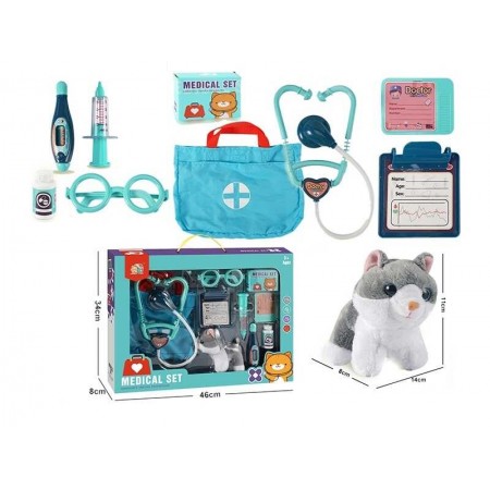 Набір лікаря BabyToys 832-203 собачка з аксесуарами та сумкою