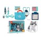 Детский игровой набор доктора 832-203 собачка, аксесуари, сумка, окуляри, в коробці