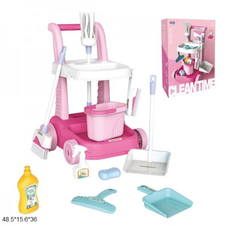 Ігровий візок для прибирання BabyToys 137-1 з відром