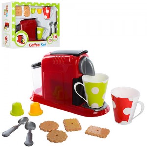 Детский игрушечный тостер XG1-2C, продукты, посуда, 14 деталей