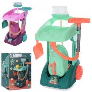 Дитячий іграшковий набор для прибирання XG2-29 візок, пилосос 24 см-звук, щітка, совок