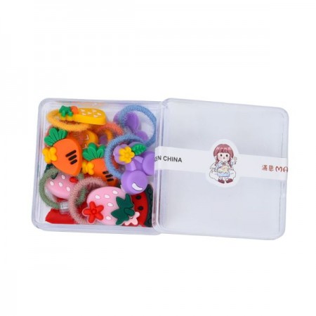 Резинки для волос BabyToys A0400 микс цветов набор 12шт