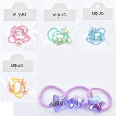 Резинки для волос девочкам BabyToys JD2611-8, набор 3 шт, микс видов