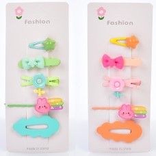 Заколки для волос девочкам BabyToys JD2615, набор 5 штук, 2 цвета