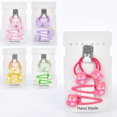 Заколки и резинки для волос BabyToys X14837 лисичка, набор 4 шт, 5 цветов