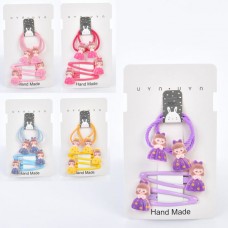 Набор аксессуаров для волос девочки BabyToys X14839 заколки и резинки 4 шт