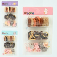 Набор резинок и заколок для девочек BabyToys YG0158, микс видов, 12 шт