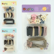 Набор резинок и заколок для девочек BabyToys YG0159, 12 штук