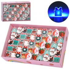 Детское кольцо BabyToys YG0311 Рождество со светом, микс видов, 50 шт