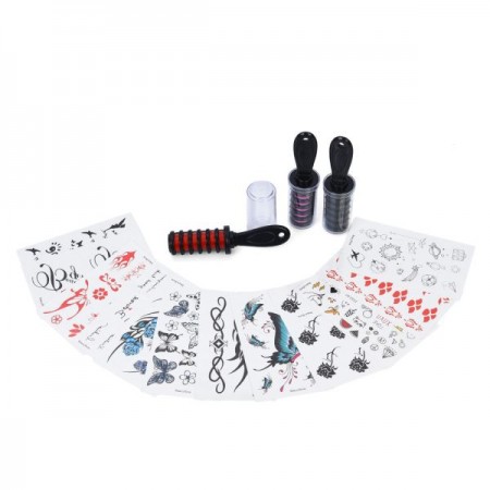 Набор мела для волос BabyToys RY6267, 3 цвета с татуировками Набор мела для волос BabyToys RY6267, 3 цвета с татуировками