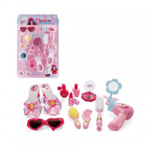 Дитячий іграшковий набір перукаря BE092 туфлі, фен-повітря, окуляри, гребінці, дзеркало
