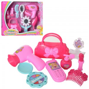 Детский игрушечный набор парикмахера DX67102AB-1 сумочка, фен, косметика, 2вида