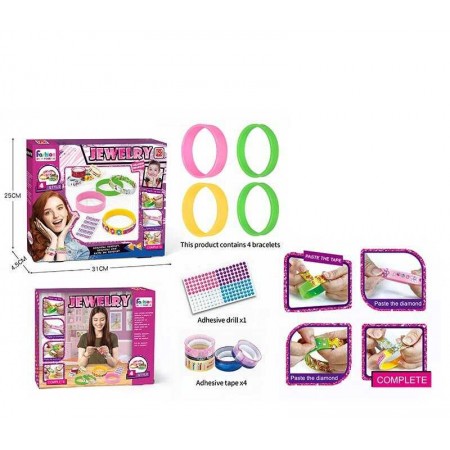 Набор браслетов для девочек BabyToys 893-1 со стразами