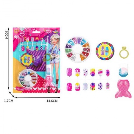 Дитячі накладні нігті BabyToys 9222 C різнокольорові