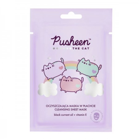 Очищающая маска для лица с маслом семян черной смородины ТМ "Pusheen", 17 г Очищающая маска для лица с маслом семян черной смородины ТМ "Pusheen", 17 г