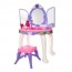 Дитячий туалетний косметичний столик-трюмо YL80009B 68 см, стільчик, фен, аксесуари, музика, світло