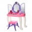 Детский туалетный косметический столик-трюмо YL80015 68 см, стульчик, пианино, фен, аксессуары, музыка, свет