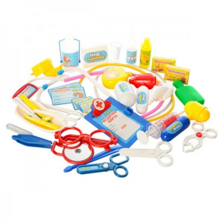Игровой набор врача BabyToys M 0461 с чемоданом, 37 предметов, со светом Игровой набор врача BabyToys M 0461 с чемоданом, 37 предметов, со светом