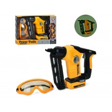 Пистолет строительный игрушечный T016B, 27 см, светящийся, с очками, BabyToys Пистолет строительный игрушечный T016B, 27 см, светящийся, с очками, BabyToys