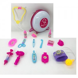 Детский игровой набор доктора KJ1456A-3 стетоскоп, медицинские инструменты, в рюкзаке