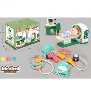 Детский игровой набор доктора RX-828A диагностический центр, мед.инструменты, пупс, звук англ, свет