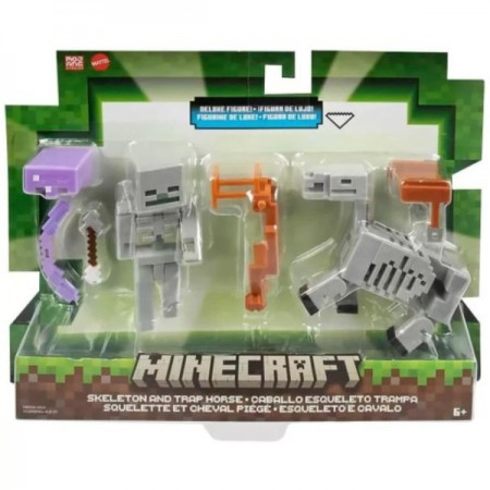 Набор из 2-х персонажей Minecraft Каждая фигурка точно воспроизводит пиксельный дизайн игры, а пары специально подобраны, чтобы сосоздавать приключения из игры Minecraft. Подвижные суставы позволяют персонажам принимать разные позы.