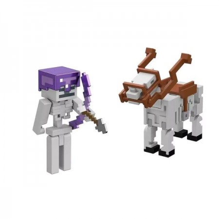 Набор из 2-х персонажей Minecraft Каждая фигурка точно воспроизводит пиксельный дизайн игры, а пары специально подобраны, чтобы сосоздавать приключения из игры Minecraft. Подвижные суставы позволяют персонажам принимать разные позы.