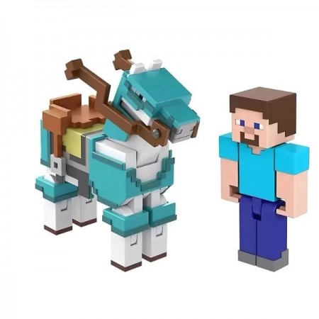 Набор из 2-х персонажей Minecraft Каждая фигурка точно воспроизводит пиксельный дизайн игры, а пары специально подобраны, чтобы сосоздавать приключения из игры Minecraft. Подвижные суставы позволяют персонажам принимать разные позы.