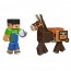 Набор из 2-х персонажей Minecraft Каждая фигурка точно воспроизводит пиксельный дизайн игры, а пары специально подобраны, чтобы сосоздавать приключения из игры Minecraft. Подвижные суставы позволяют персонажам принимать разные позы.