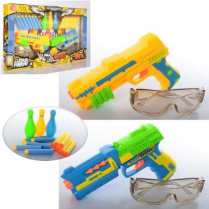 Набор оружия полиция XH-023 пистолеты, мягкие пули, очки, кегли