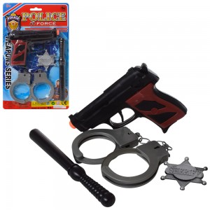 Набор полицейского 2323-2222-01 пистолет, наручники, дубинка