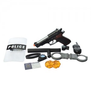 Набор полицейского HSY-022-23 оружие, звук, свет, маска, щит