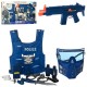 Набір поліцейського P013 автомат-тріскачка, маска, жилет, наручники, бінокль
