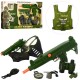 Іграшковий військовий набір для дітей M013A Автомат, пістолет, звук, маска, жилет, компас, ніж, бат табл, кор