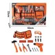 Набір іграшкових інструментів KY 1068-018 10 елементів, шуруповерт на батарейках, пояс, тренувальні бруски, в коробці