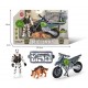 Військовий іграшковий набір для дітей F 9-1 мотоцикл, фігурка військового, собака, зброя, в коробці