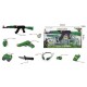 Військовий іграшковий набір для дітей M 016 B 2 види зброї, тріскачка, аксесуари, в коробці