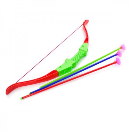 Іграшковий лук BabyToys M 0013 зі стрілами на присосках Іграшковий лук BabyToys M 0013 зі стрілами на присосках