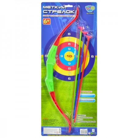 Іграшковий лук BabyToys M 0013 зі стрілами на присосках Іграшковий лук BabyToys M 0013 зі стрілами на присосках