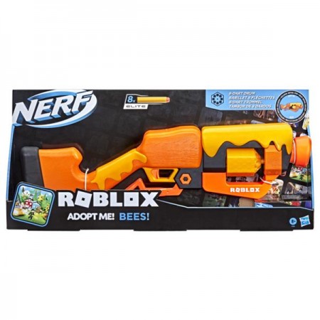 Бластер Nerf Roblox Adopt Me Bees мягкие патроны F2486 Бластер Nerf Roblox Adopt Me Bees мягкие патроны F2486