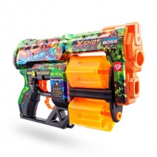 Быстрострельный бластер X-SHOT Skins Dread К.А. 36517B , 
Комплектация: бластер; 12 пуль .
Размер упаковки	6 x 42 x 27 см