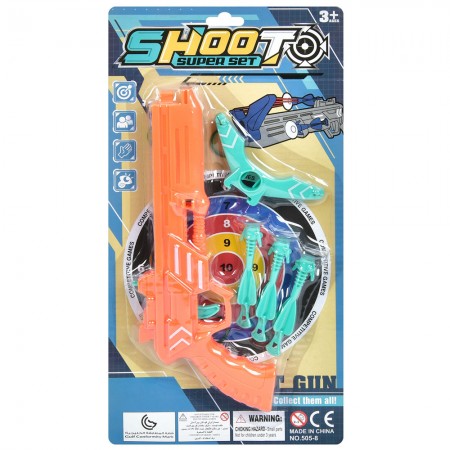 Игрушечный пистолет BabyToys 505-8 с мишенью и шарами на присосках, 21 см